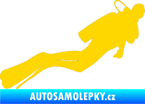 Samolepka Potápěč 005 pravá jasně žlutá