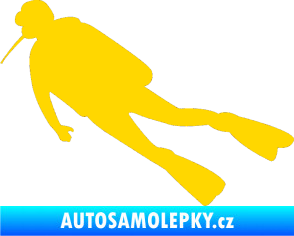 Samolepka Potápěč 006 levá jasně žlutá