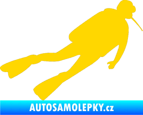 Samolepka Potápěč 006 pravá jasně žlutá