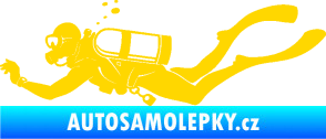 Samolepka Potápěč 011 levá jasně žlutá