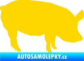 Samolepka Prase 001 pravá jasně žlutá