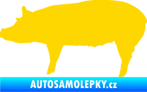 Samolepka Prase 002 levá jasně žlutá