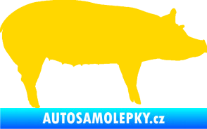 Samolepka Prase 002 pravá jasně žlutá