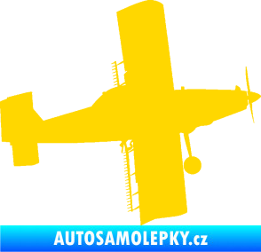 Samolepka Práškovací letoun Čmelák pravá jasně žlutá