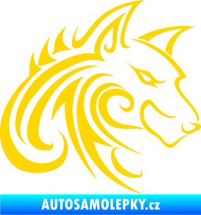 Samolepka Predator tattoo 001 pravá jasně žlutá