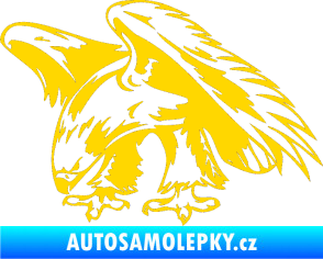 Samolepka Predators 001 levá orel jasně žlutá