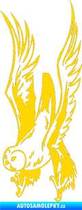 Samolepka Predators 019 levá sova jasně žlutá