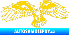 Samolepka Predators 077 levá sova jasně žlutá
