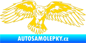 Samolepka Predators 077 pravá sova jasně žlutá