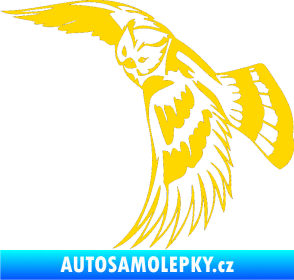 Samolepka Predators 081 levá sova jasně žlutá