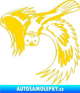 Samolepka Predators 085 levá sova jasně žlutá