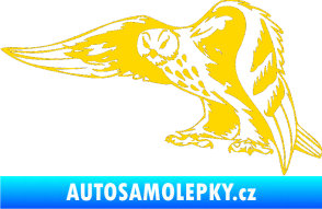 Samolepka Predators 094 levá sova jasně žlutá