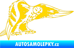 Samolepka Predators 094 pravá sova jasně žlutá
