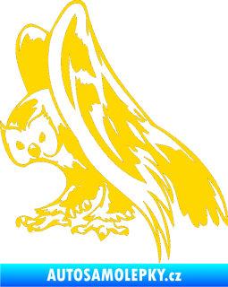 Samolepka Predators 097 levá sova jasně žlutá