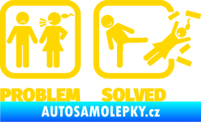 Samolepka Problem? Solved 001 jasně žlutá