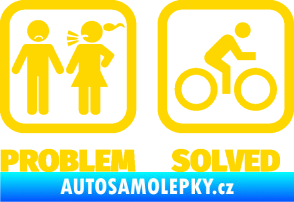 Samolepka Problem? Solved 004 jasně žlutá