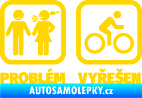 Samolepka Problém? Vyřešen 004 jasně žlutá
