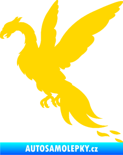 Samolepka Pták Fénix 001 levá jasně žlutá