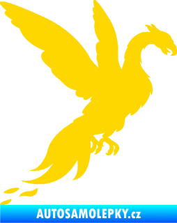 Samolepka Pták Fénix 001 pravá jasně žlutá