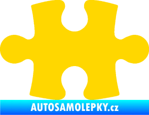 Samolepka Puzzle 001 dílek jasně žlutá
