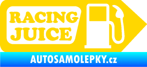 Samolepka Racing juice symbol tankování jasně žlutá