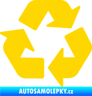 Samolepka Recyklace 001 symbol jasně žlutá
