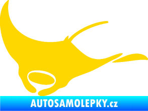 Samolepka Rejnok 003  levá manta jasně žlutá