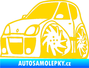 Samolepka Renault Clio sport karikatura levá jasně žlutá