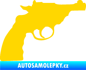 Samolepka Revolver 001 pravá jasně žlutá