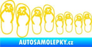 Samolepka Rodina v autě botičky 001 jasně žlutá
