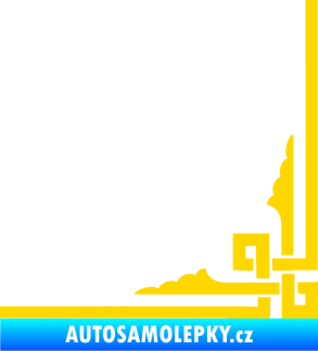 Samolepka Rohová samolepka 003 levá jasně žlutá