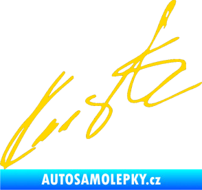 Samolepka Podpis Roman Kresta  jasně žlutá