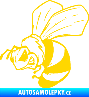 Samolepka Rozzuřená vosa 002 levá jasně žlutá
