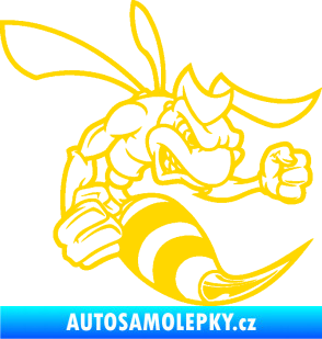 Samolepka Rozzuřená vosa 003 pravá jasně žlutá