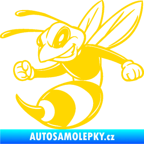 Samolepka Rozzuřená vosa 006 levá jasně žlutá