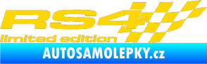 Samolepka RS4 limited edition pravá jasně žlutá