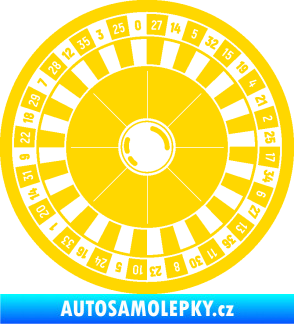Samolepka Ruleta kolo 001 jasně žlutá