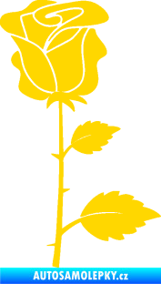 Samolepka Růže 007 pravá jasně žlutá