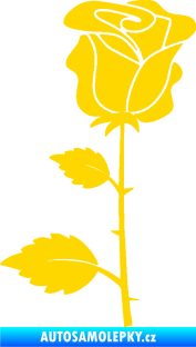 Samolepka Růže 007 levá jasně žlutá