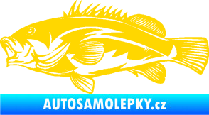 Samolepka Ryba 005 levá jasně žlutá