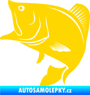 Samolepka Ryba 009 levá jasně žlutá