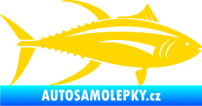 Samolepka Ryba 013 pravá tuňák jasně žlutá