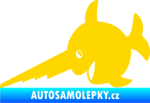 Samolepka Ryba 023 piloun levá jasně žlutá