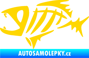 Samolepka Ryba kostra  007 levá jasně žlutá