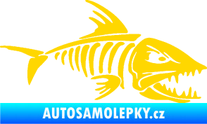 Samolepka Ryba kostra 003 pravá jasně žlutá