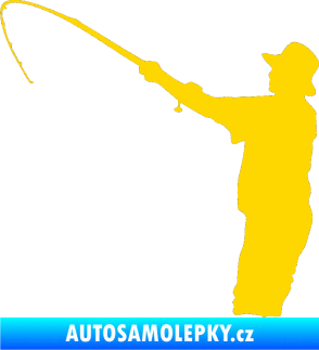 Samolepka Rybář 004 levá jasně žlutá