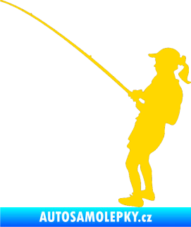 Samolepka Rybář 005 levá jasně žlutá