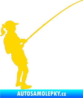 Samolepka Rybář 005 pravá jasně žlutá