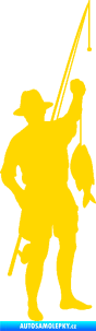 Samolepka Rybář 012 pravá jasně žlutá