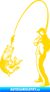 Samolepka Rybář 016 levá jasně žlutá